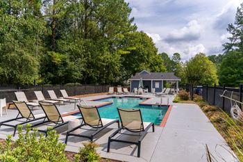 Lounge Chairs At The Pool Sundeck